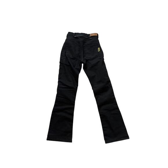 Black Denim - Iron Workers 0398 Women's Black Jeans Denim size 6 Reinforced Knees Motorcycle